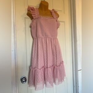 Altar'd State Pink Textured Kids Dress